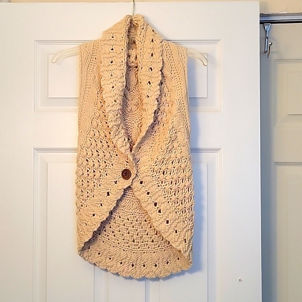 cotton knit sweater vest